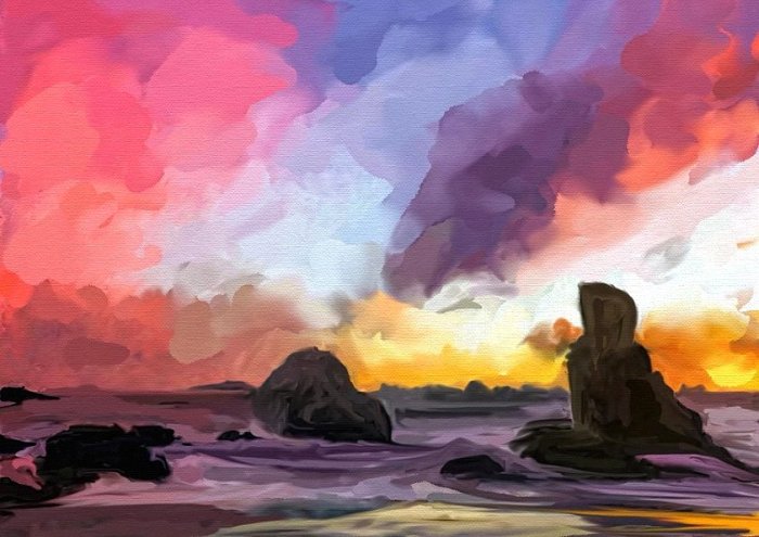 Abstract Ocean Sky Sunset Nature Abstract Water